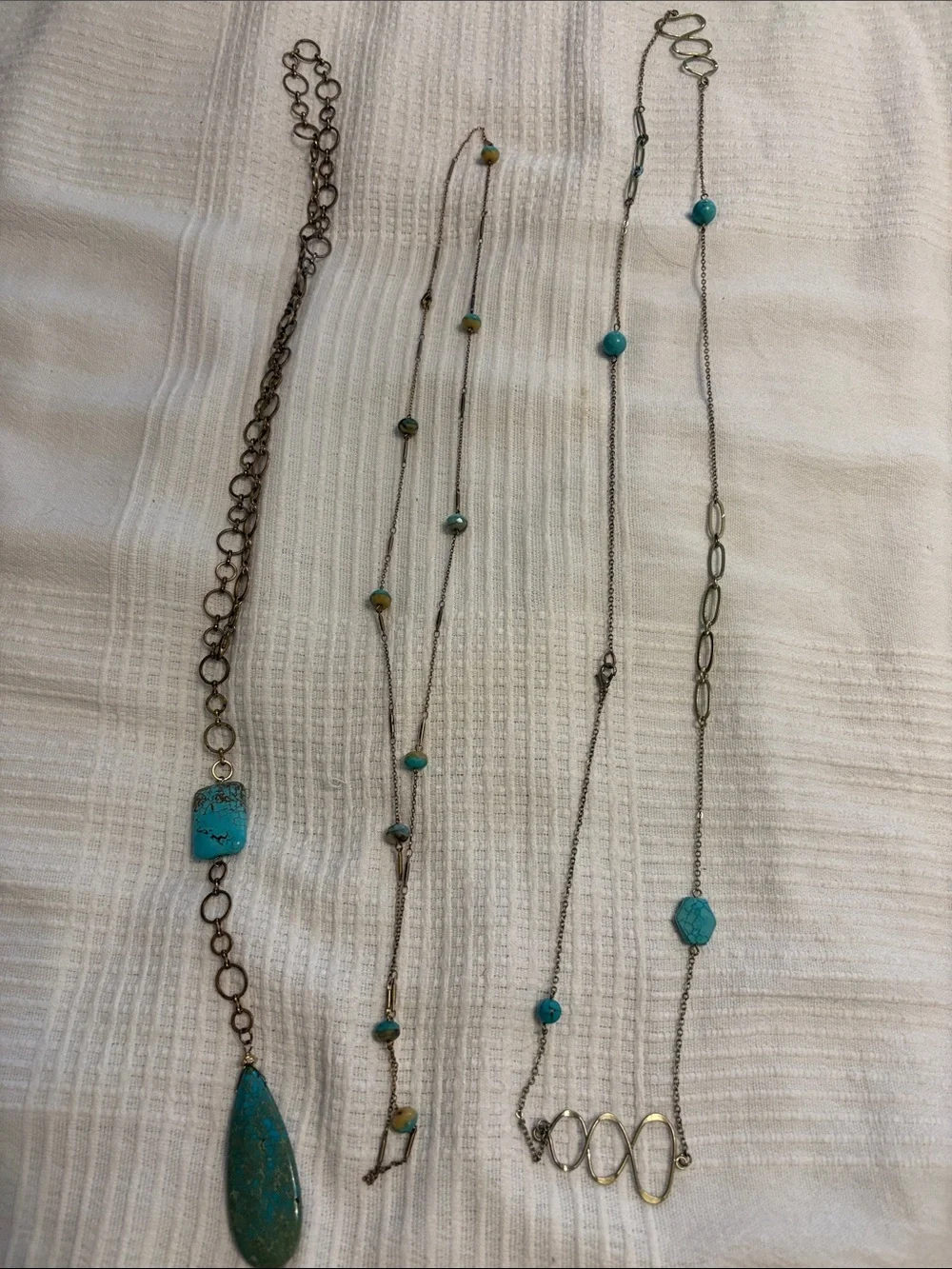 Turquoise Bead & Pendant Layering Necklaces - Women Jewelry